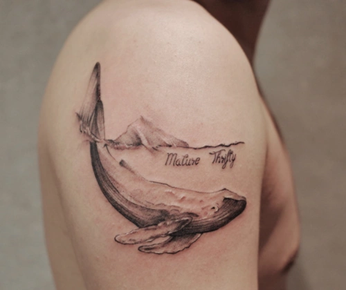 最新男女鲸鱼纹身图案大全鲸鱼纹身象征着什么27