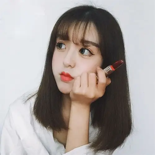 网红同款中长梨花头空气刘海韩版女士bobo头短发锁骨发套甜美减龄