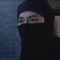 高清黑衣蒙面人微信头像点击鼠标右键下载