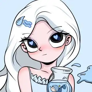 手绘浪漫水瓶座女生专属头像