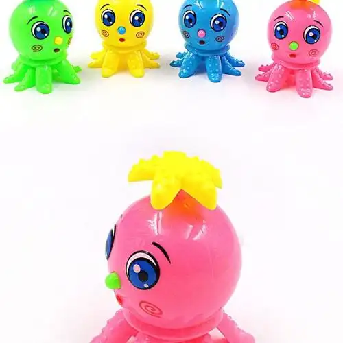 链小章鱼发条小玩具旋转趣味嘟嘟小章鱼上链八爪鱼玩具发条八爪鱼10只