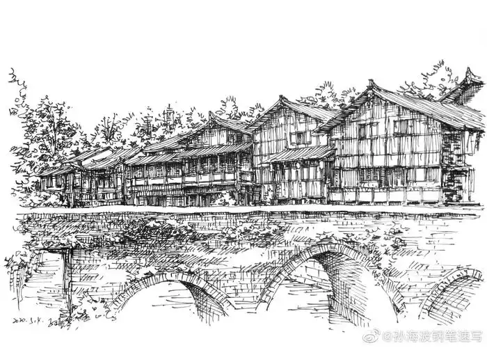 民居建筑速写之雅安上里古镇