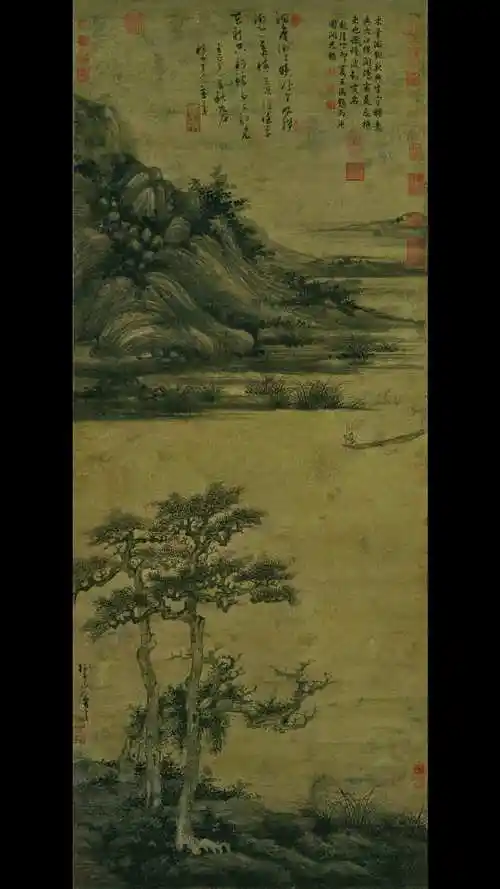 元吴镇洞庭渔隐图纸本