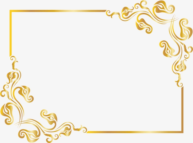金色花纹边框