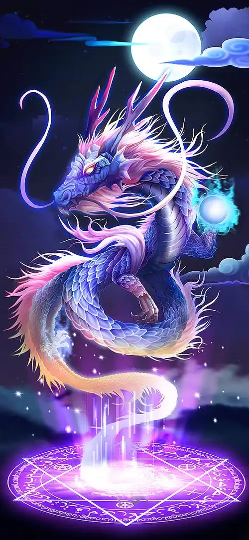 oppo主题壁纸3d紫龙