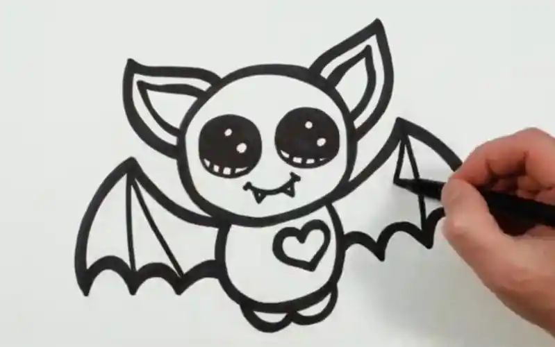 儿童简笔画教你画蝙蝠,秒会.