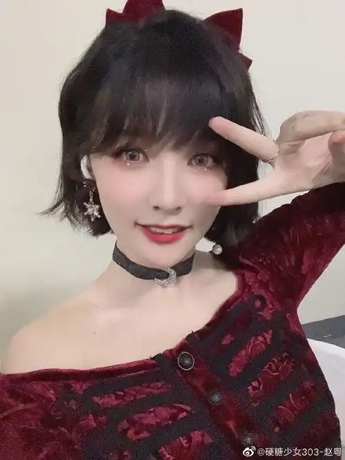 偶像美女硬糖少女303-赵粤迷人写真美照好看