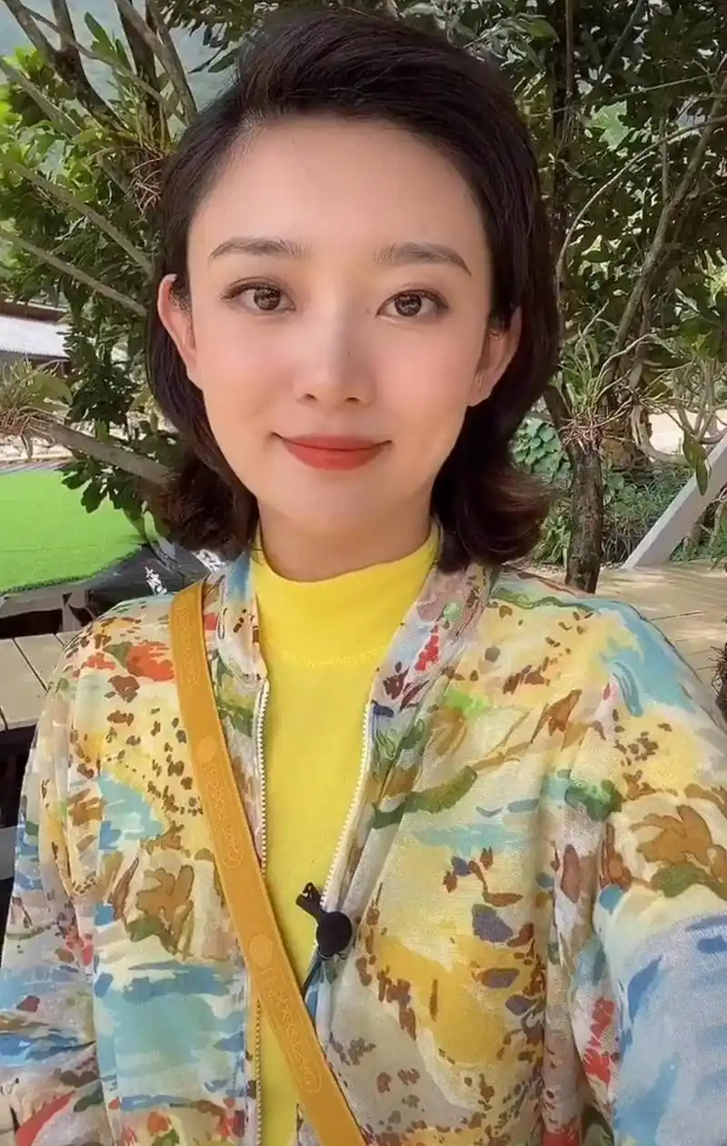 央视主持李七月换了发型港风卷发大气优雅好气质让我想到董卿