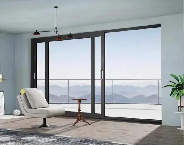 重型推拉门阳台门别墅推拉门钛镁铝合金通风好三轨移门封阳台