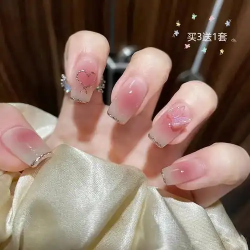 法式美甲贴片2021新款假指甲贴片可拆卸穿戴式指甲片成品孕妇可用