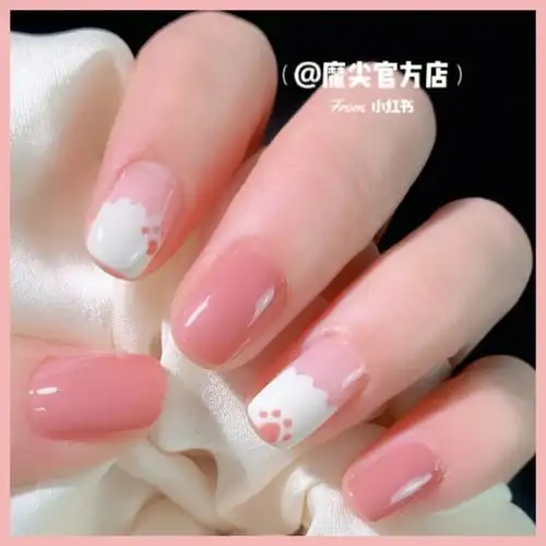 冰透甜粉超q萌猫爪爪可爱减龄美甲