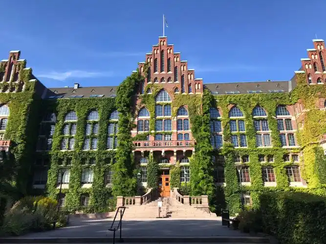 隆德大学的图书馆大楼打卡加宿舍照片