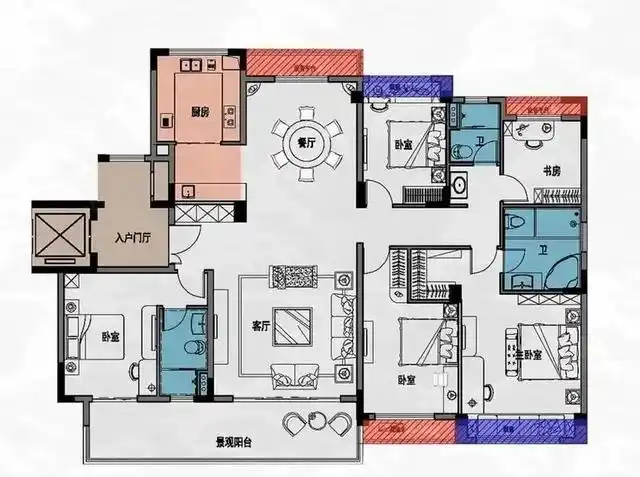 200平米的户型能做出什么样的感觉