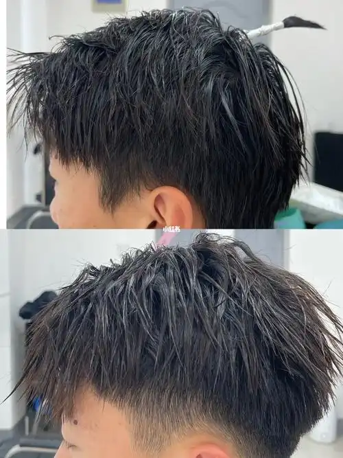 偏分碎盖摩根烫男士短发推荐