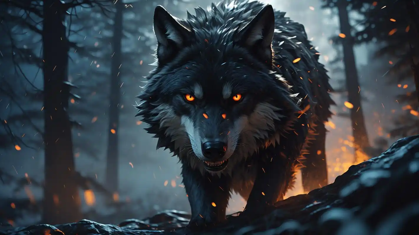 92霸气超拽黑色壁纸,暗夜黑狼炫酷来袭93