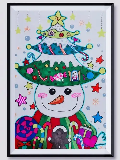 圣诞节美术绘画作品圣诞节美术绘画作品大学生