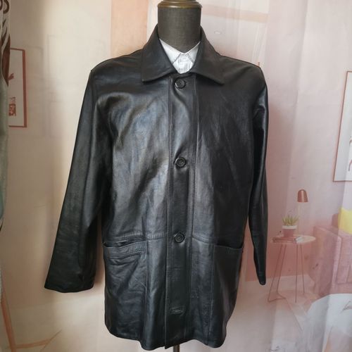 175cm/170斤男真皮皮衣中老年爸爸装羊皮休闲外套