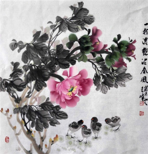 著名画家王峰国画牡丹作品欣赏(组图)