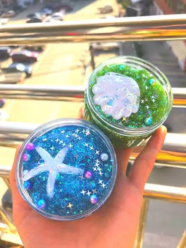海洋史莱姆slime水晶泥梦幻海洋海星泥戳戳鼻涕泥棉花泥戳戳泥