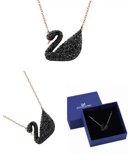 swarovski/施华洛世奇 水晶黑天鹅项链女锁骨链礼盒礼物 5204134