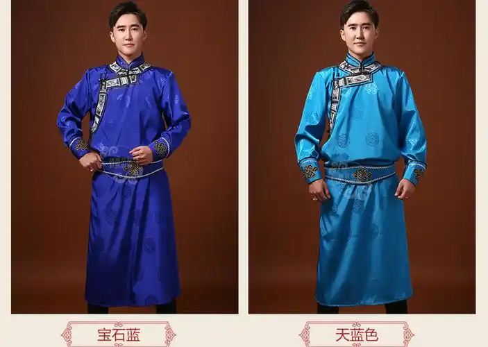 春夏必备 藏装男 新款蒙古袍子男士蒙古长袍少数民族服饰成人蒙古族