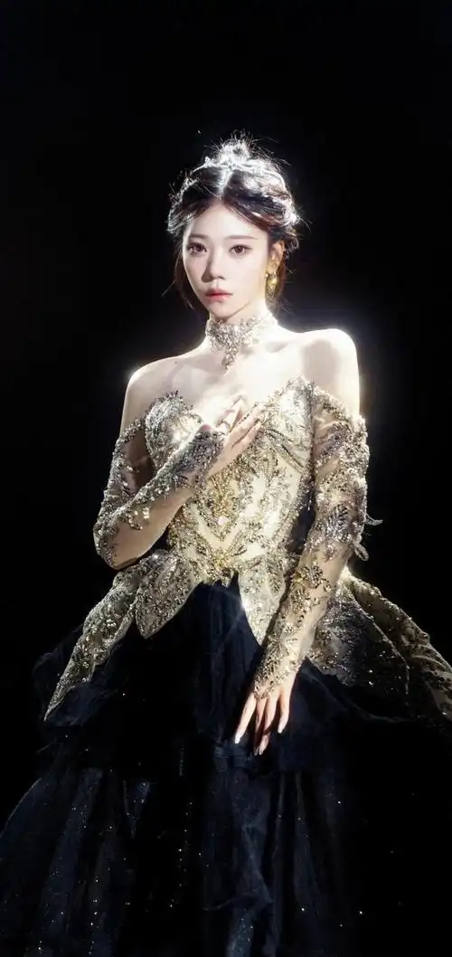一身华贵礼服的张紫宁