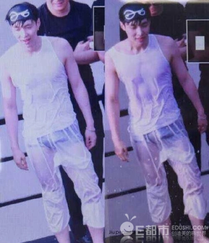 张艺兴极限挑战疯狂的石头2,湿身无水印图片