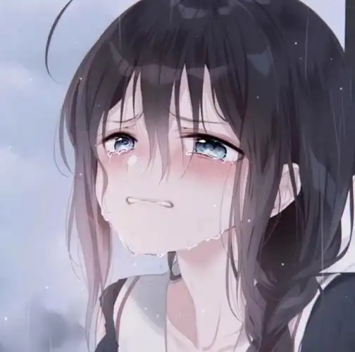 伤感女头流泪头像女生头像