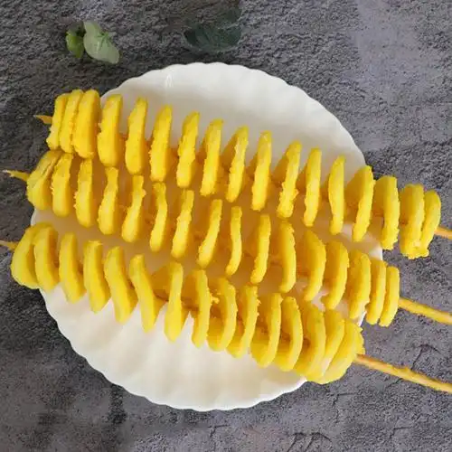 旋风薯塔串商用黄金薯塔串土豆片油炸小吃土豆串冷冻半成品整箱批