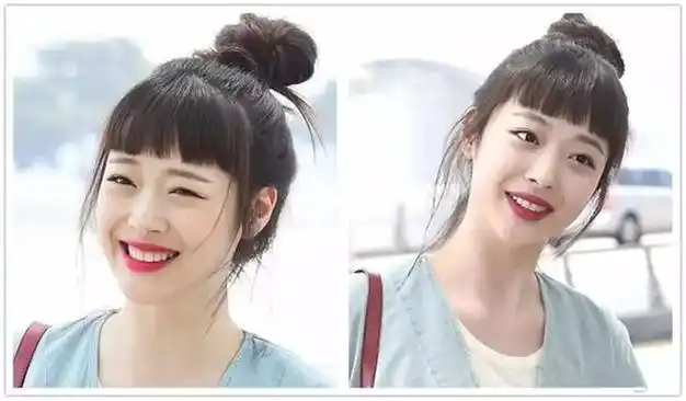 狗啃刘海,眉上齐刘海都属于眉上刘海的发型款式.