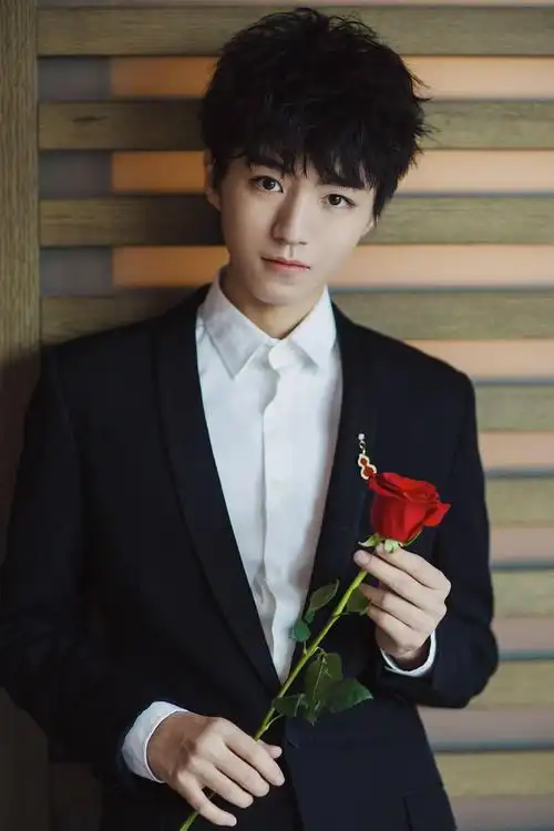 王俊凯与玫瑰花合拍合集 一起来过七夕吧