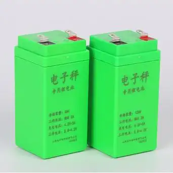 电子秤通用锂电池4伏4安6安8安12安台秤电瓶usb充电夹子送免焊线