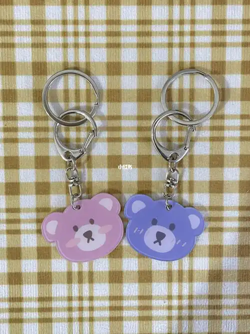 情侣钥匙扣太可爱啦两个人用一样的东西