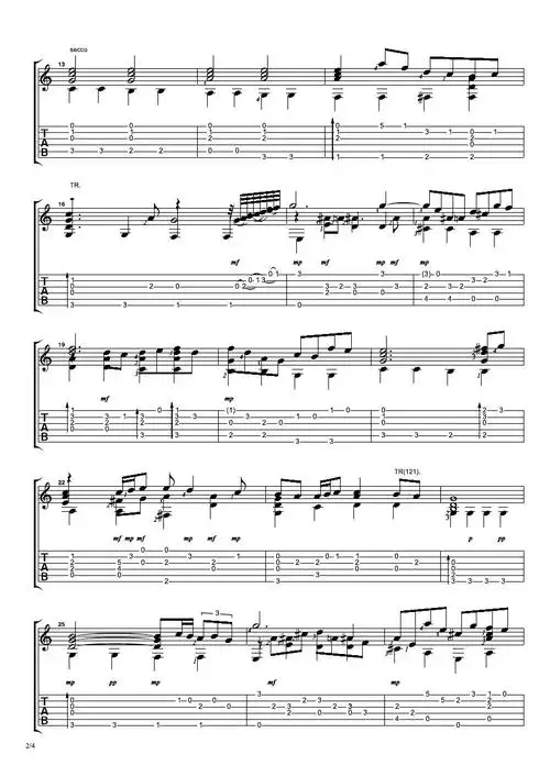 sungha jung《g弦上的咏叹调》吉他独奏谱