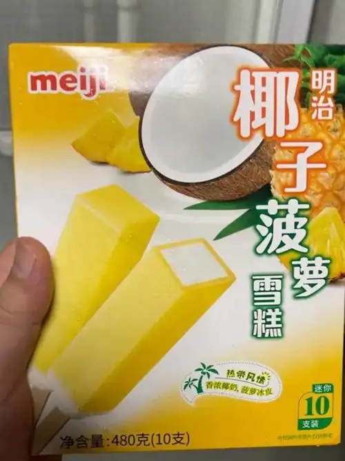 明治椰子菠萝雪糕10支装 480g *4件