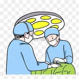 做手术的卡通医生人物