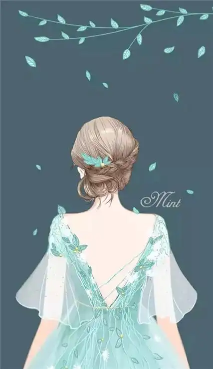 唯美婚纱图片新娘背影卡通 星光不问赶路人时光不负有心人_3