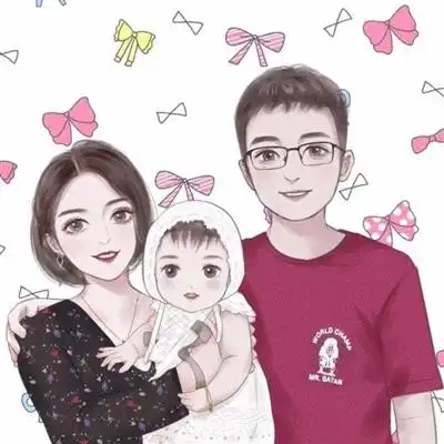 一家三口卡通图片头像
