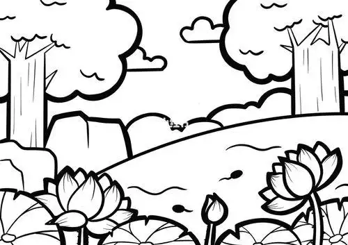 动漫简笔画场景