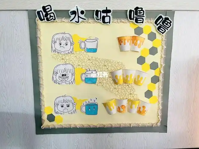 喝水咕噜噜#幼儿园环创  #喝水墙  #幼儿园开学环创