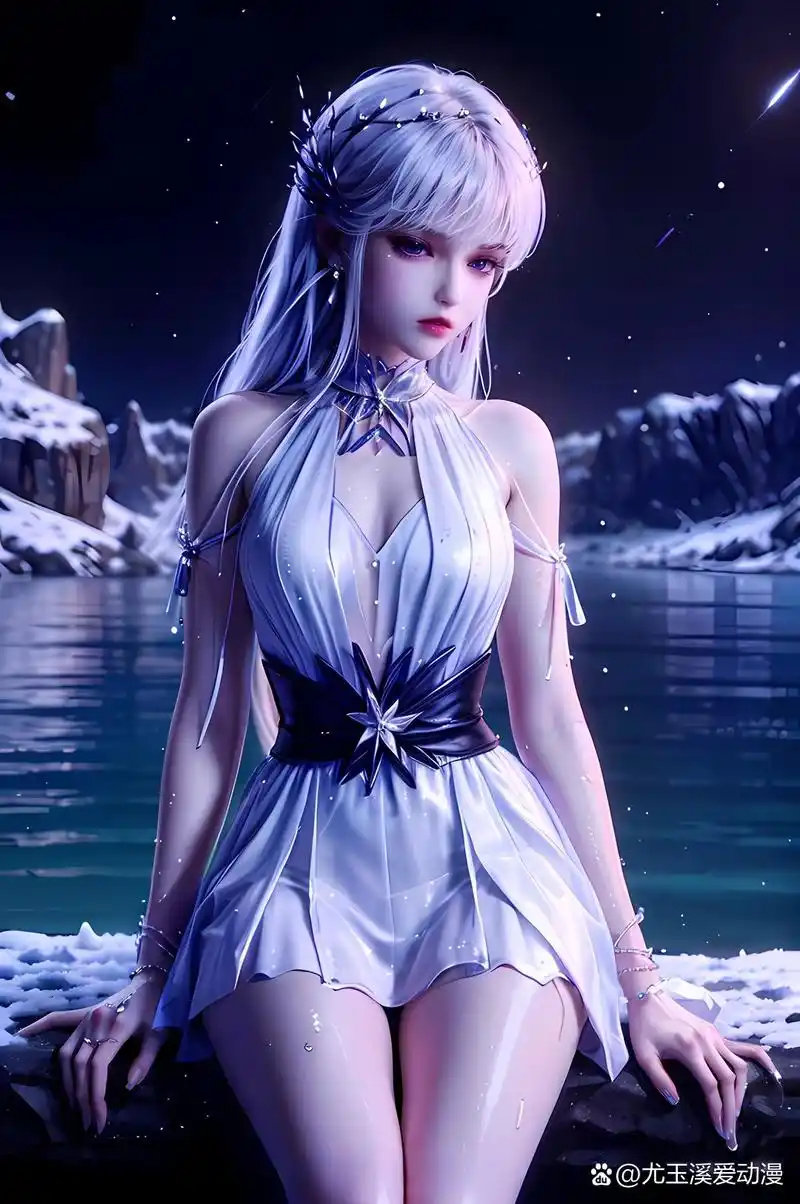 国漫女神# #神印王座# 白发的圣采儿,是不是有着独特的魅力之美.