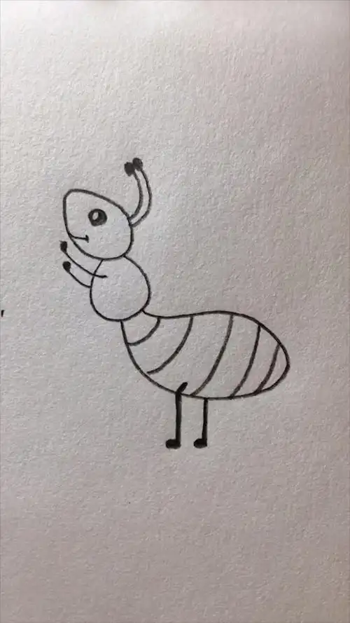 给你们画一只勤劳的小蚂蚁.