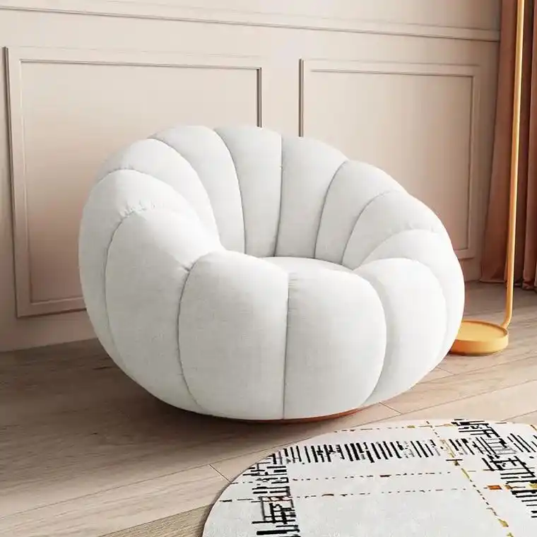 轻奢懒人南瓜沙发椅榻榻米卧室阳台休闲椅简约单人沙发 - 抖音