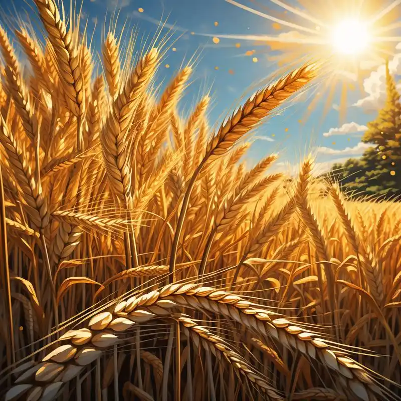 金色麦穗摇曳在微风中,与远方的风景相映成趣,构成了一幅绝美的头像