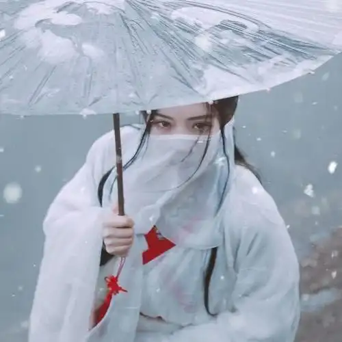 古风:我撑伞在石桥上等你