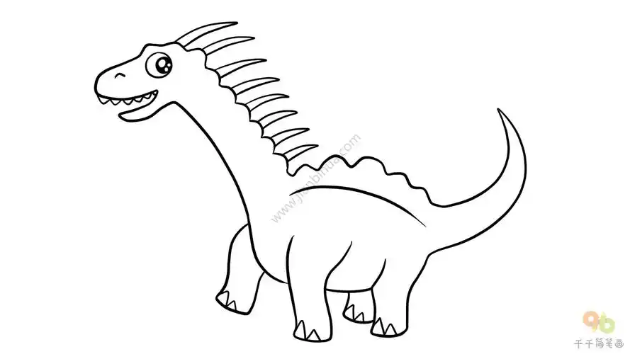 阿马加龙简笔画_恐龙简笔画