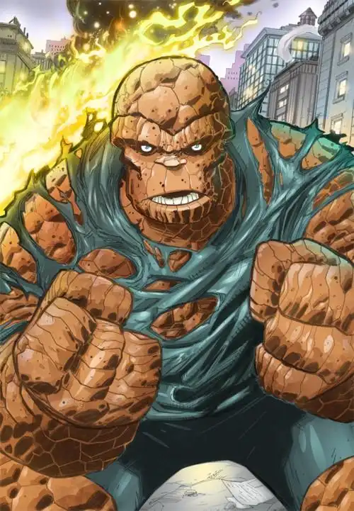 英雄漫画人物插画神奇四侠石头人thething4