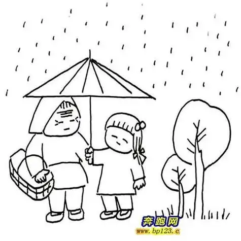 帮助他人的卡通简笔画