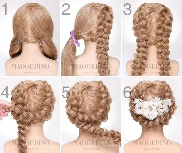 十六款新娘盘发图解教程,超美超撩人!