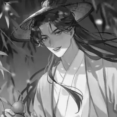 古风人物男生头像黑白帅气图片